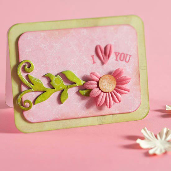He Loves Me Flower Card