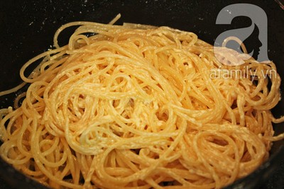 Spaghetti trứng cá cực ngon đổi món cuối tuần 12