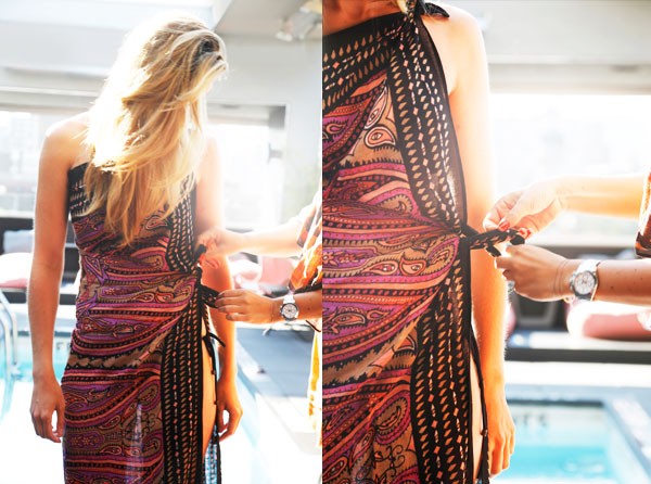 Dạo biển th&ecirc;m cuốn h&uacute;t với 4 kiểu thắt sarong cơ bản 4