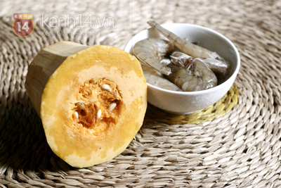 Canh bí đỏ nấu tôm thịt - Bổ và mát 1 Canh bí đỏ nấu tôm thịt - Bổ và mát 1