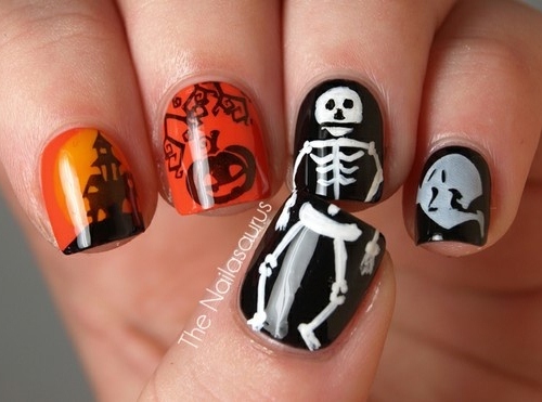 Vẽ nail phong cách Halloween cực chất - 3