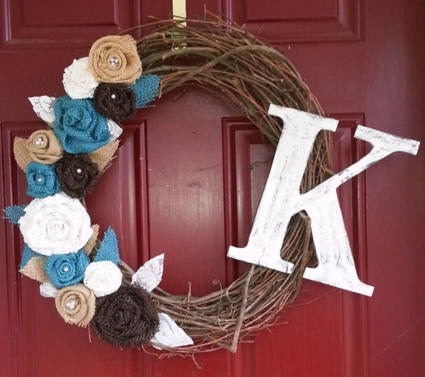 A Front Door Initial Wreath