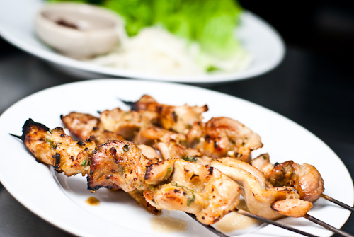 diếp cuốn thịt gà kiểu Hàn, thịt gà, rau diếp